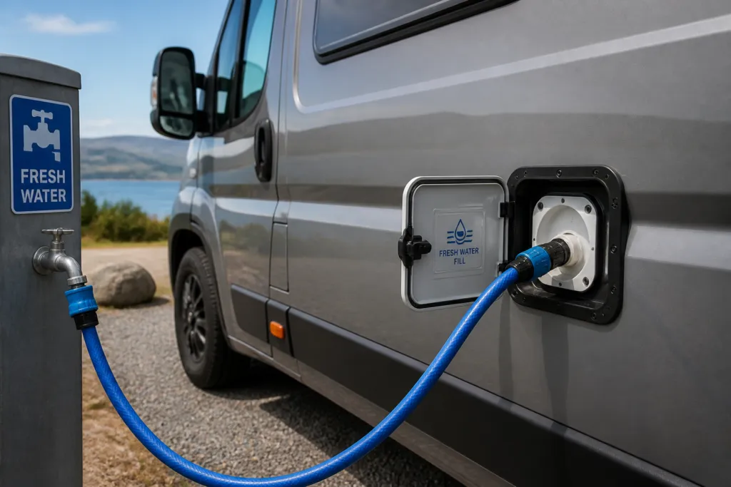 campervan water tank filling