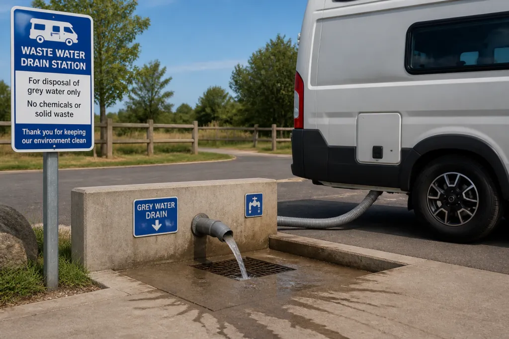 campervan waste water drain station