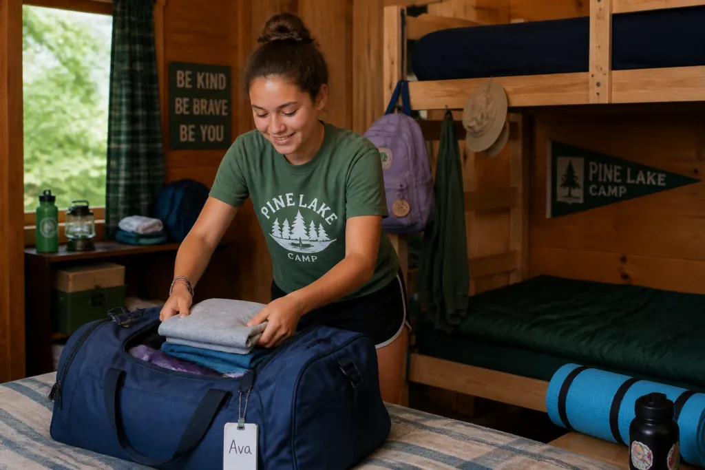 camper packing luggage